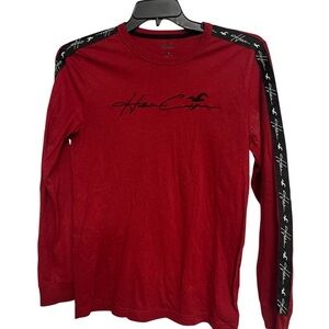 Men’s Hollister Sz Small Long Sleeve Shirt Red Cotton Blend